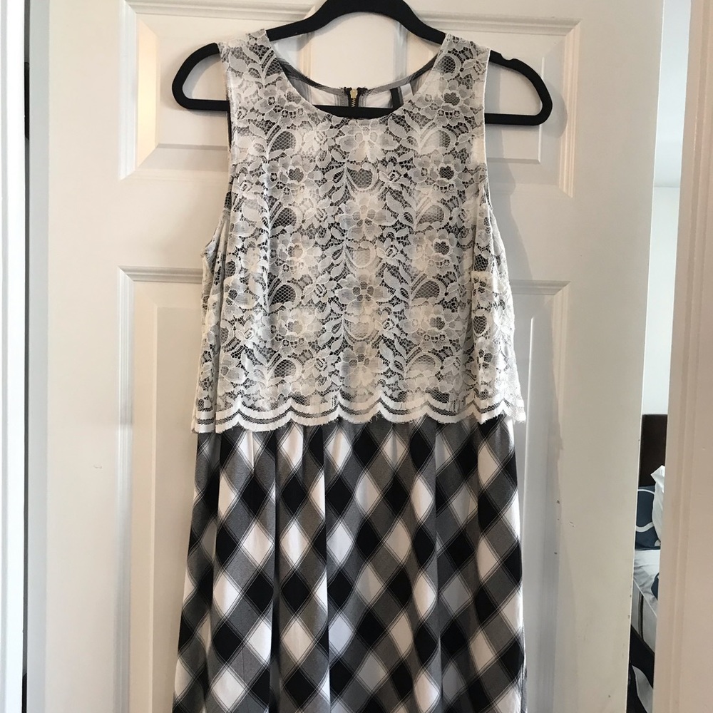 Kenzie dress with lace overlay